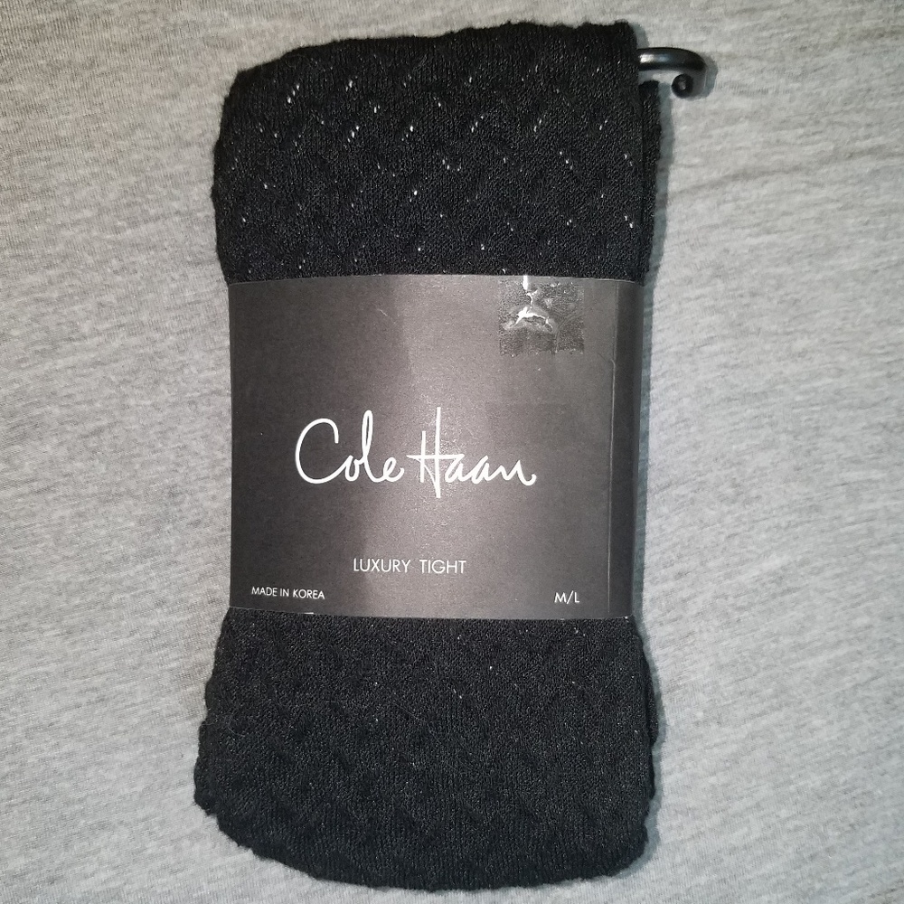 Cole Haan Luxury Tight M/L Black Textured Cotton
